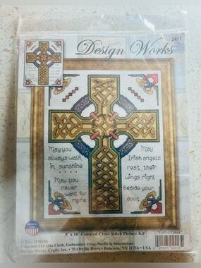 Design Works Celtic Cross Counted Cross Stitch kit.
